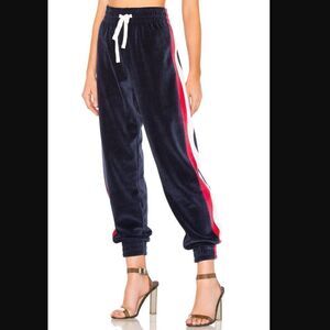 NWT Revolve x Kendall + Kylie Drawstring Velour Pant in Navy | size S